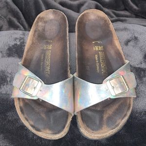 Rose gold single strap Birkenstock